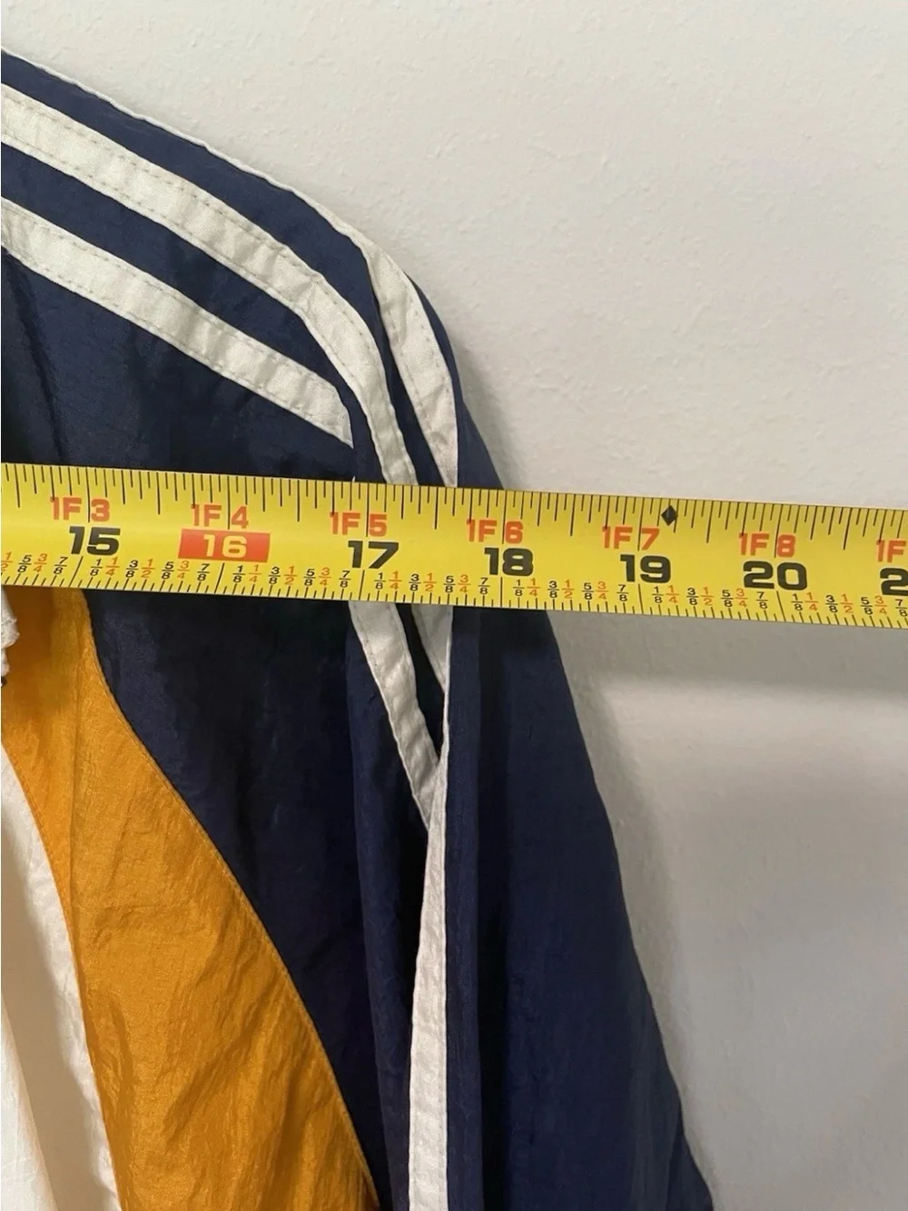 Vintage adidas Men’s White Navy & Gold Windbreaker Jacket